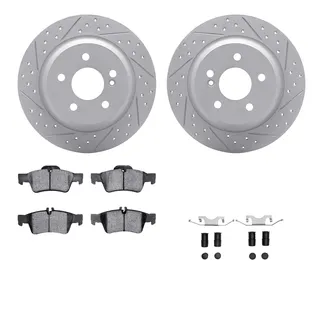 R1 Concepts WBUH1-63020 Brake Rotors - Carbon Coated - D/S W/ Optimum Oe Pads & Hdw